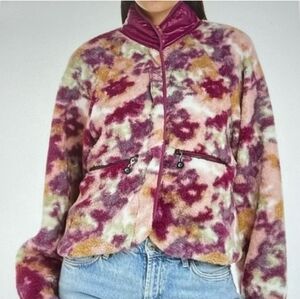 Johnny Was Pink Camo Fleece Jacket NWT